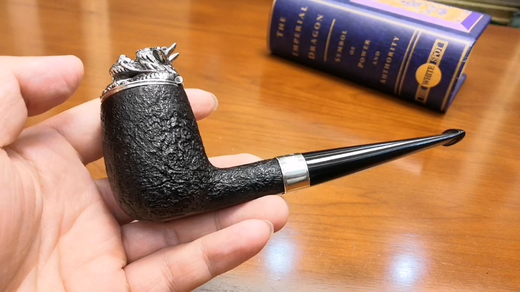 英国登喜路烟斗dunhill lmperiai dragon 4103银 71/88 红宝石银龙