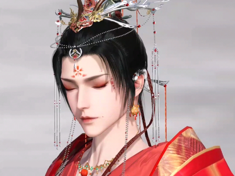 今天给我儿拍了一组嫁衣风加跳楼风