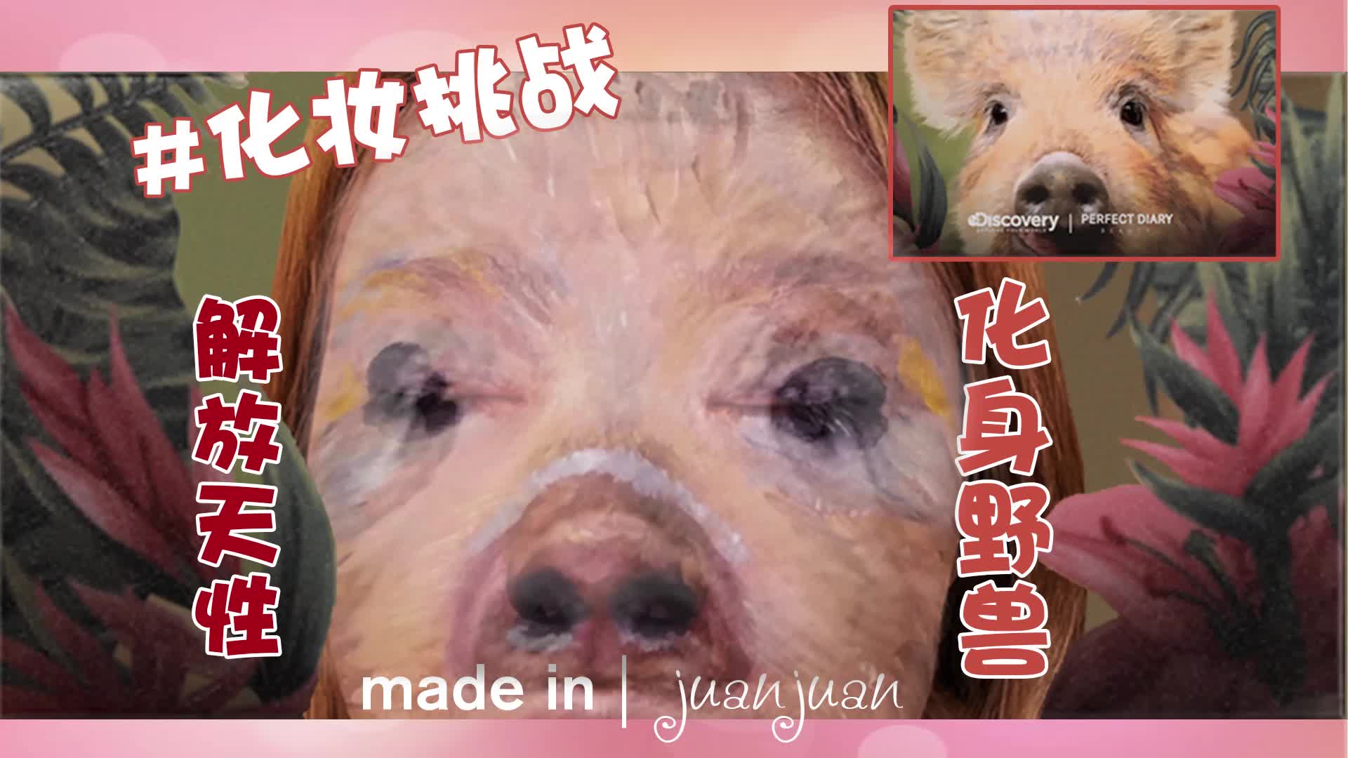 化妆成野兽是种什么体验完美日记discovery探险家动物眼影系列之小猪