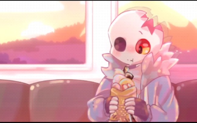 [图]【授权搬运/可爱/undertale au】eating on the go meme // horror sans