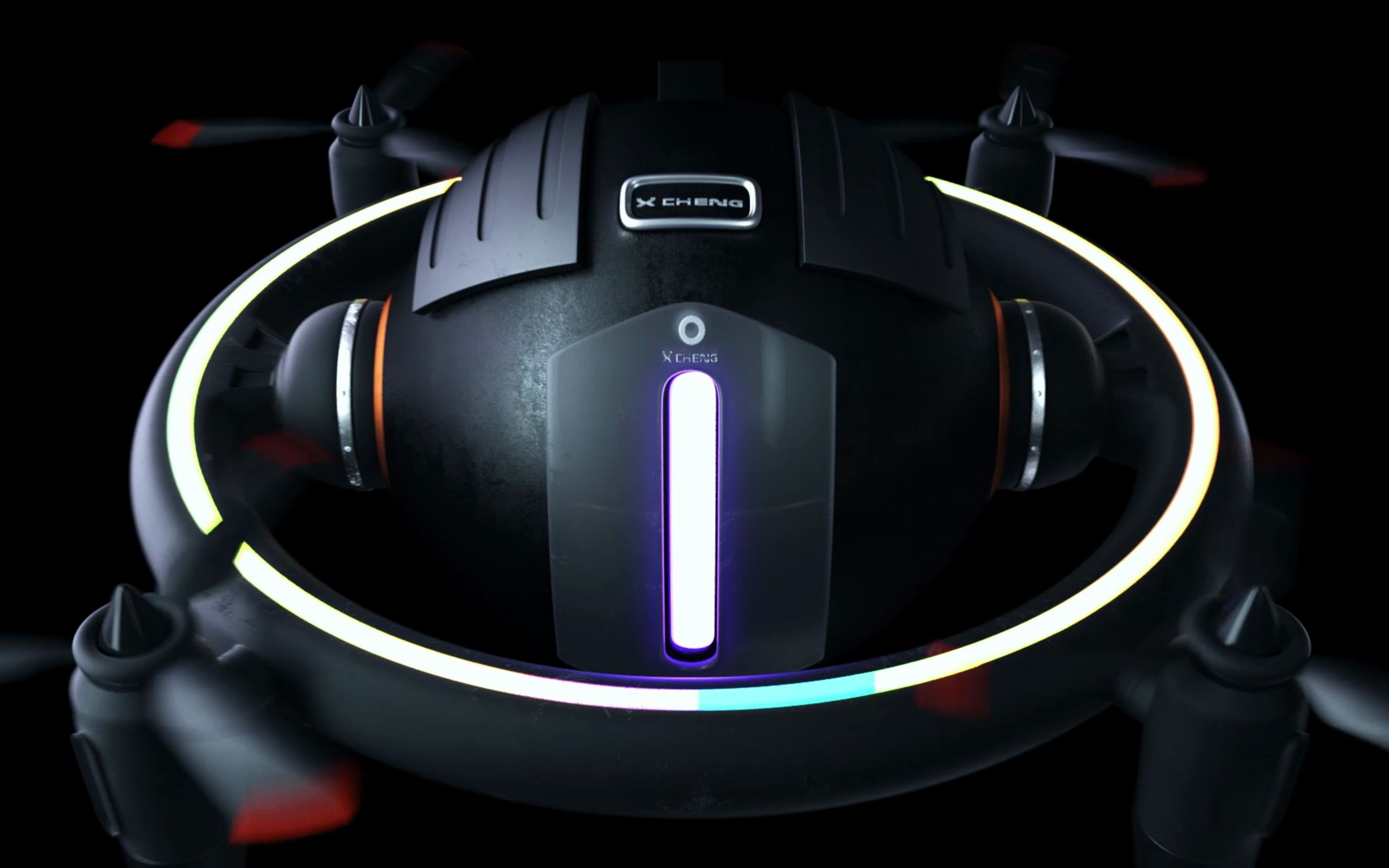 概念无人机动态产品渲染动画