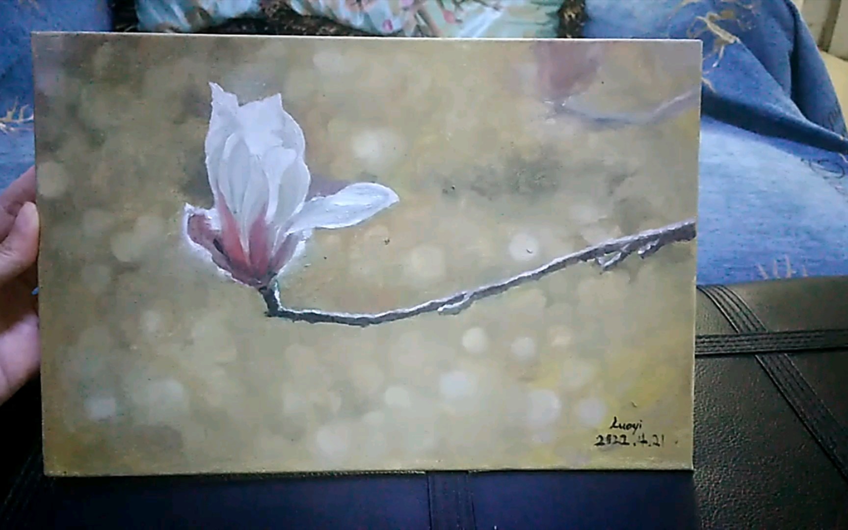 【油画】《白玉兰》直播绘画终稿