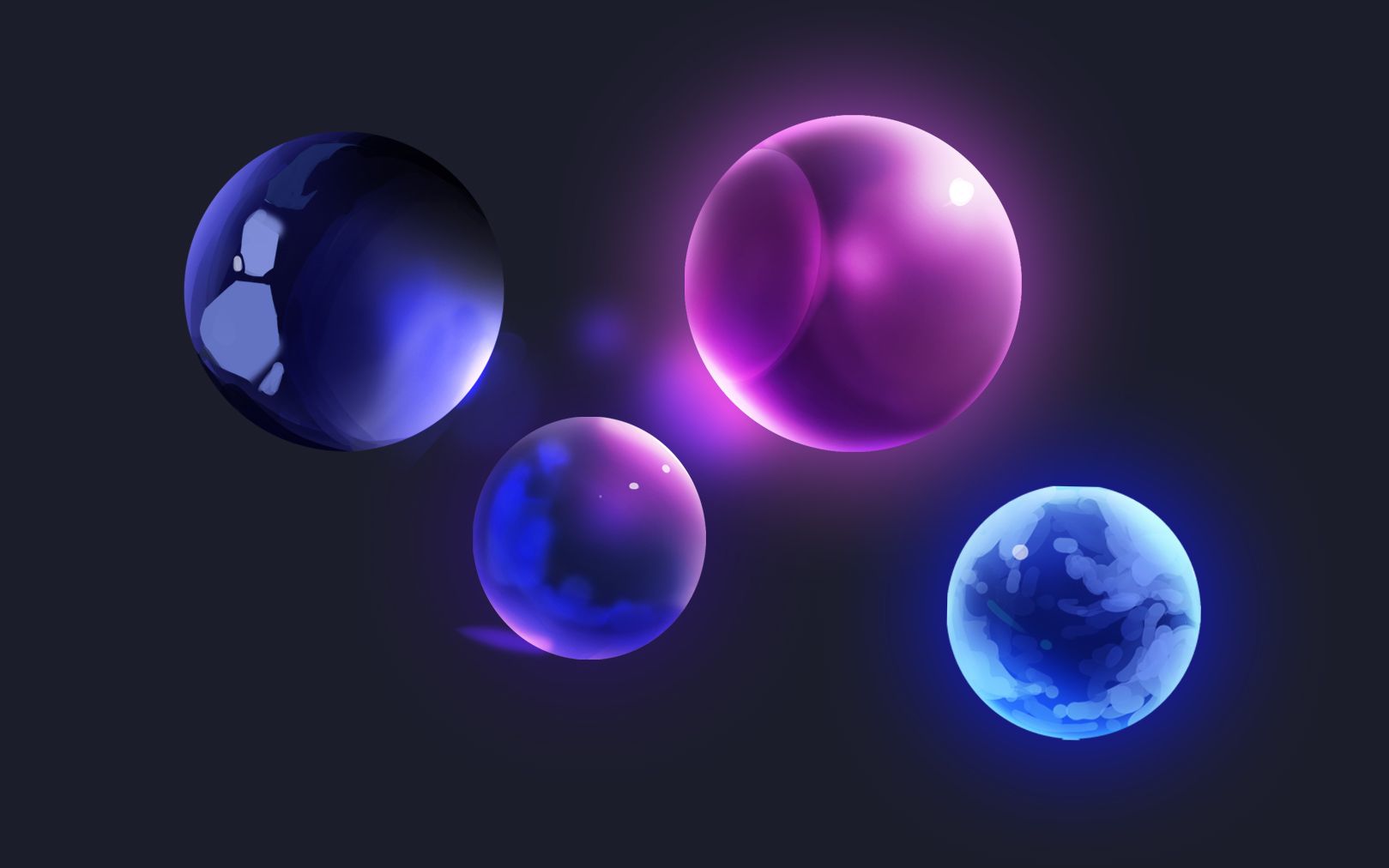 听说ai不会画材质,奖励自己几个玻璃球