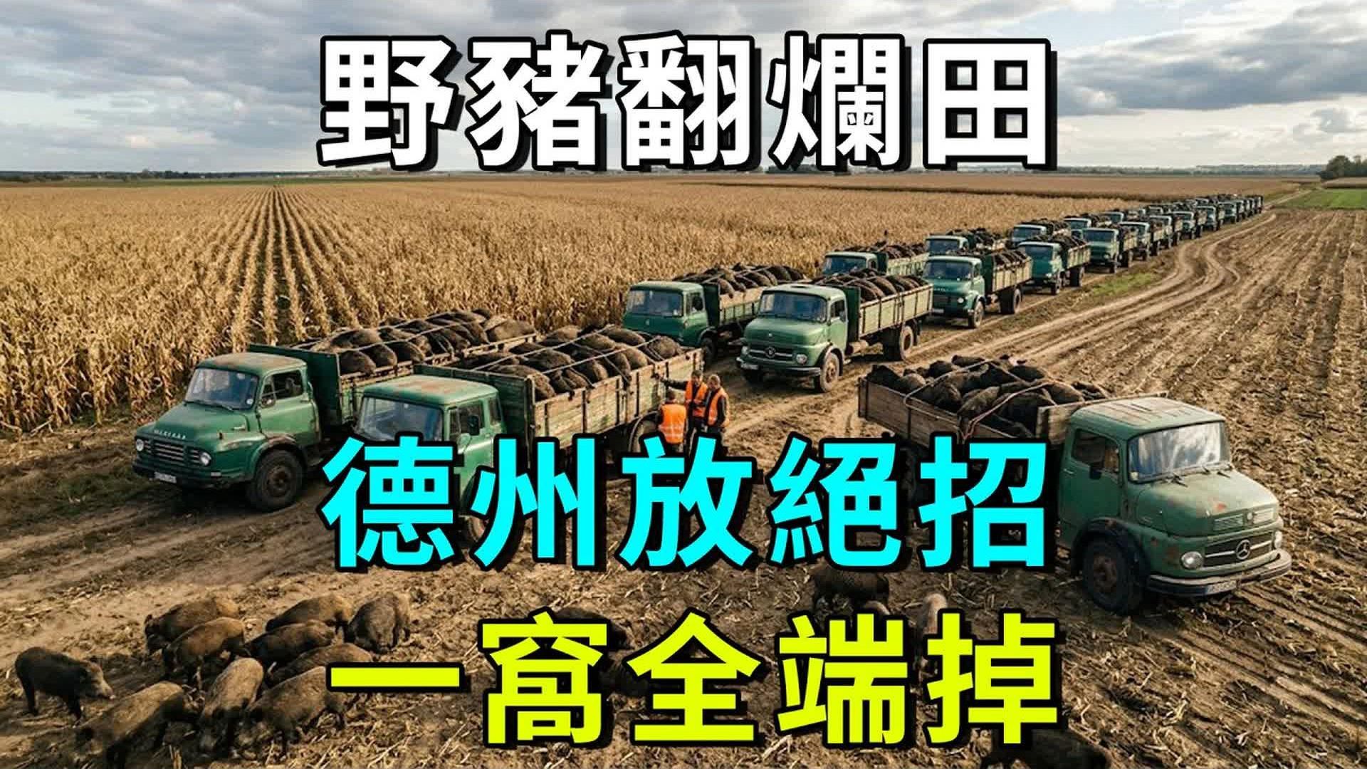 两百万头野猪一夜搞垮农田？得州农场主甩出天才陷阱，一招直接歼灭整群，#德州野猪，#天才陷阱，#入侵物种，#农场奇闻。
