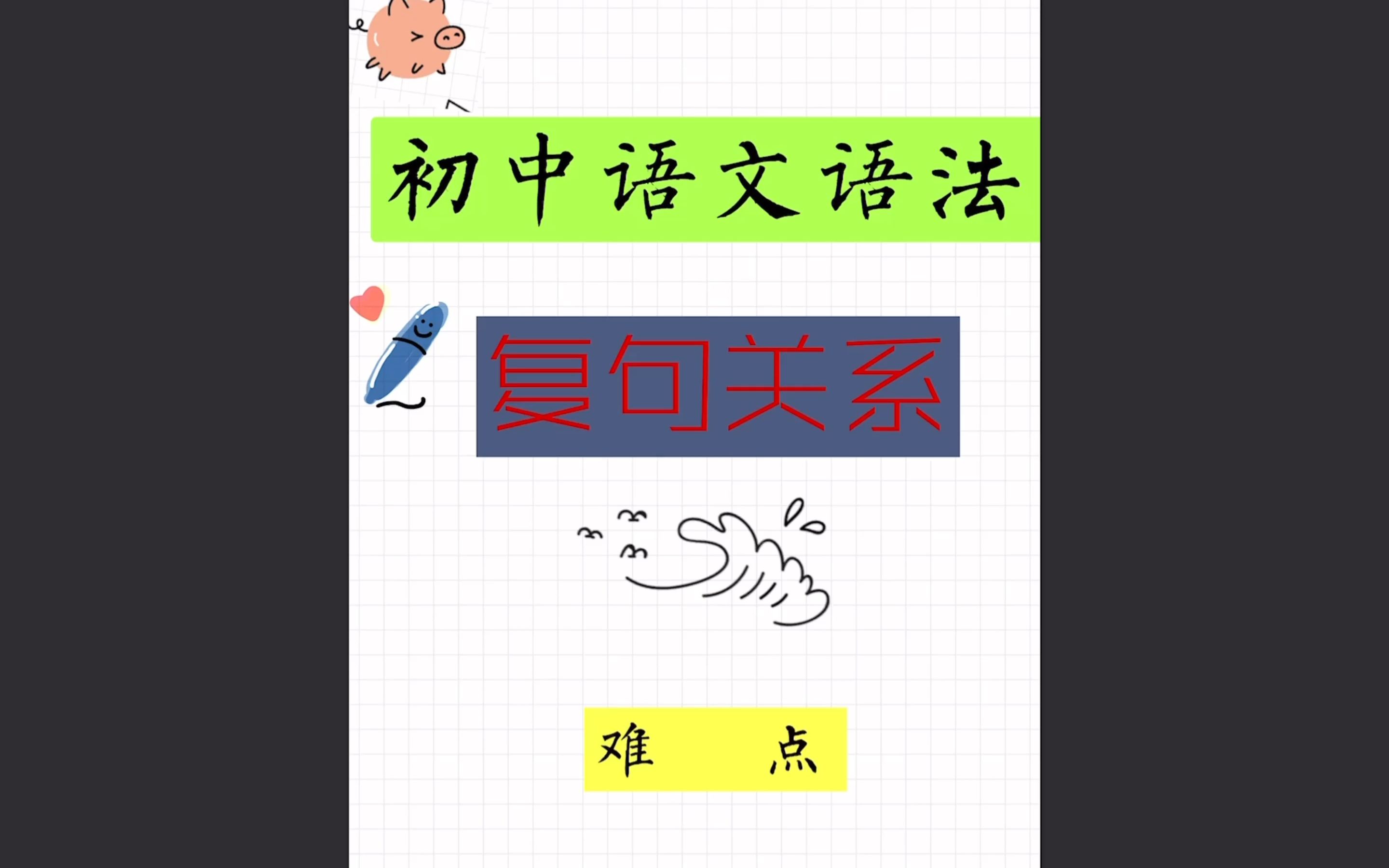 【中考语文】初中语文语法易失分点——复句关系,一个视频搞定!哔哩哔哩bilibili