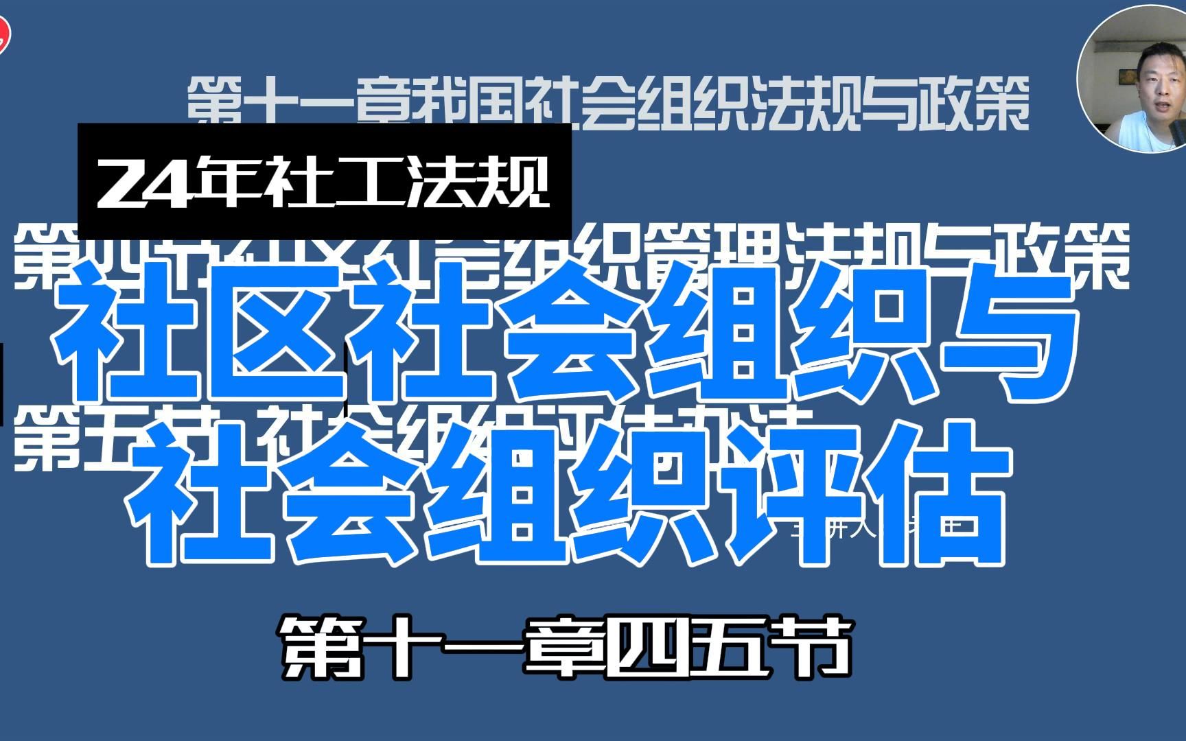 24年社工法规第十一章第四五节社区社会组织管理法规与政策社会组织评估办法哔哩哔哩bilibili