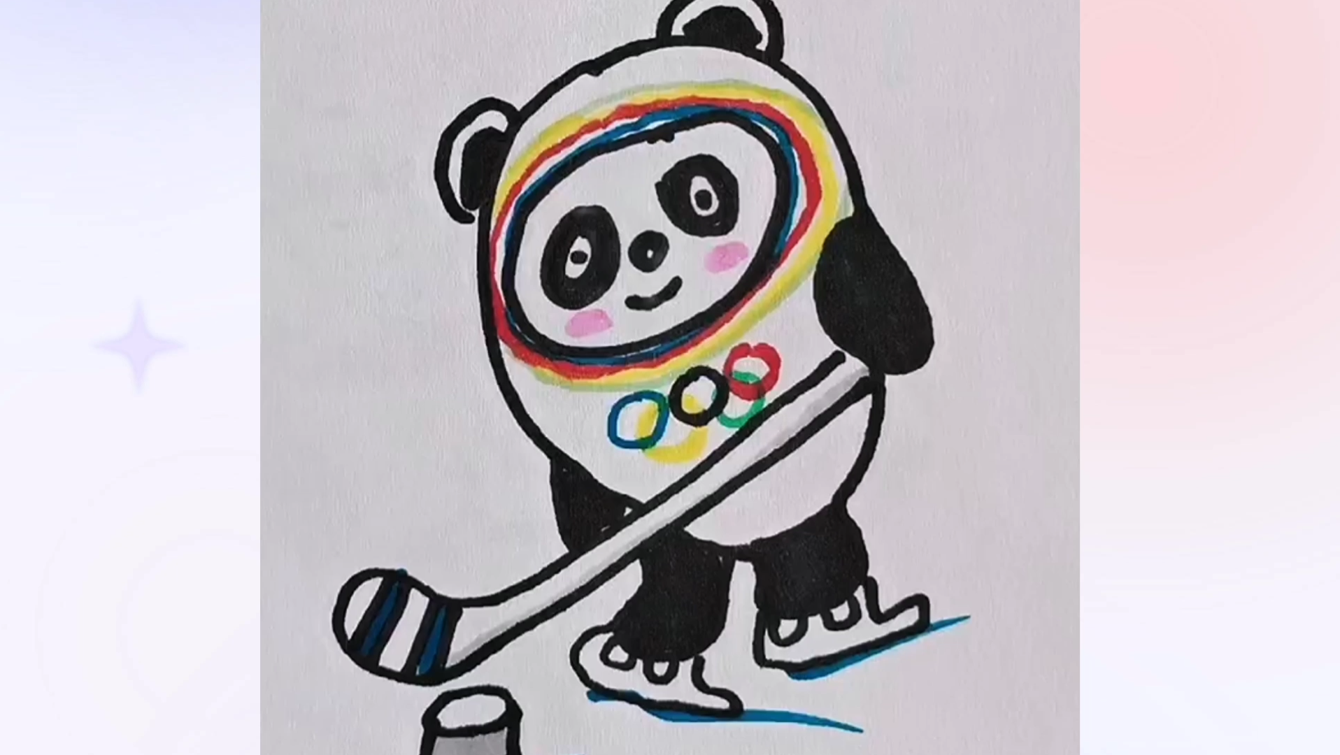 冬奥会项目绘画图片