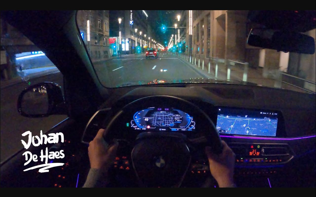 第一视角宝马x5xdrive45epluginhybrid394马力夜间驾驶体验