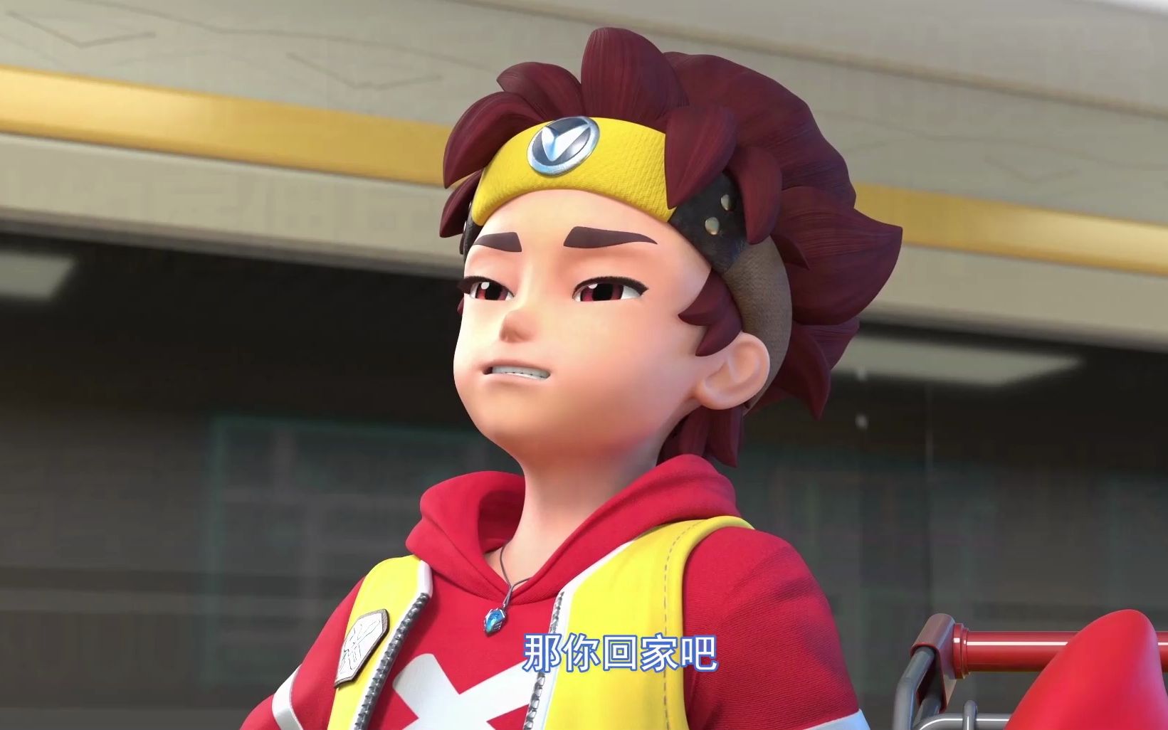 武装精灵:火暴暴不会用售货机,直接用嘴咬,被掉落的饮料砸晕