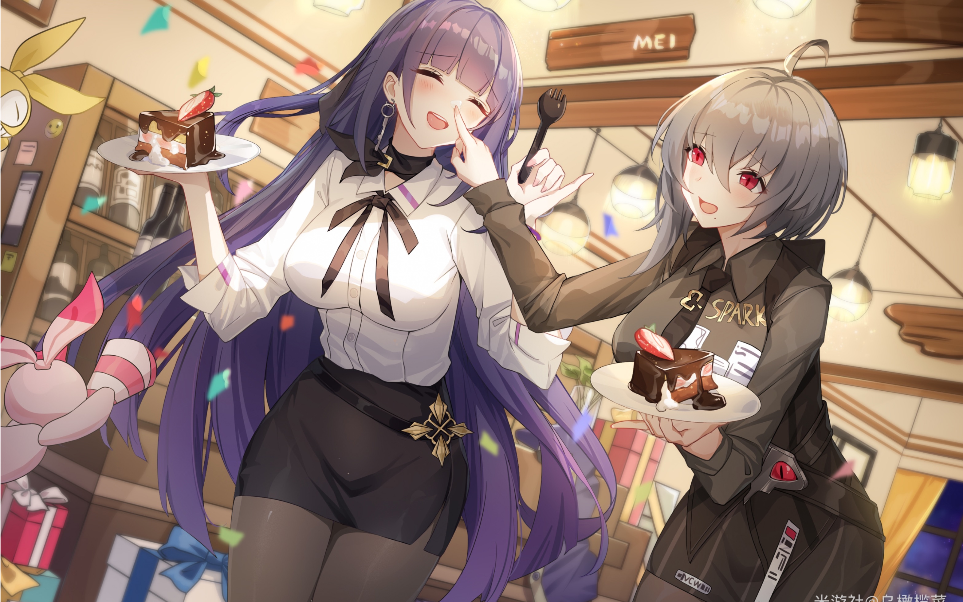 知道渡鸦看到自己被摸角,威胁渡鸦的屑芽衣