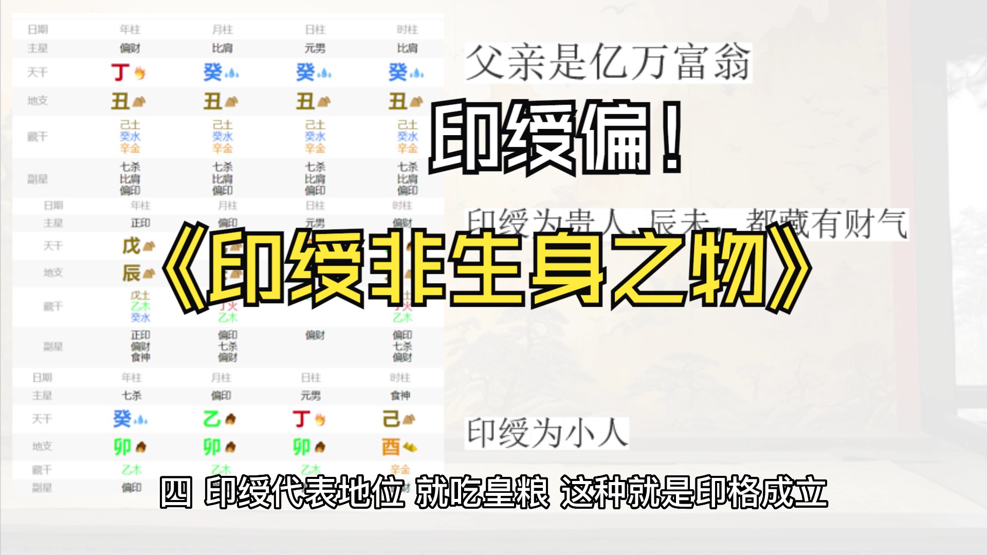 印绶非生身之物!!印星的几个看法#旭旭说易#哔哩哔哩bilibili