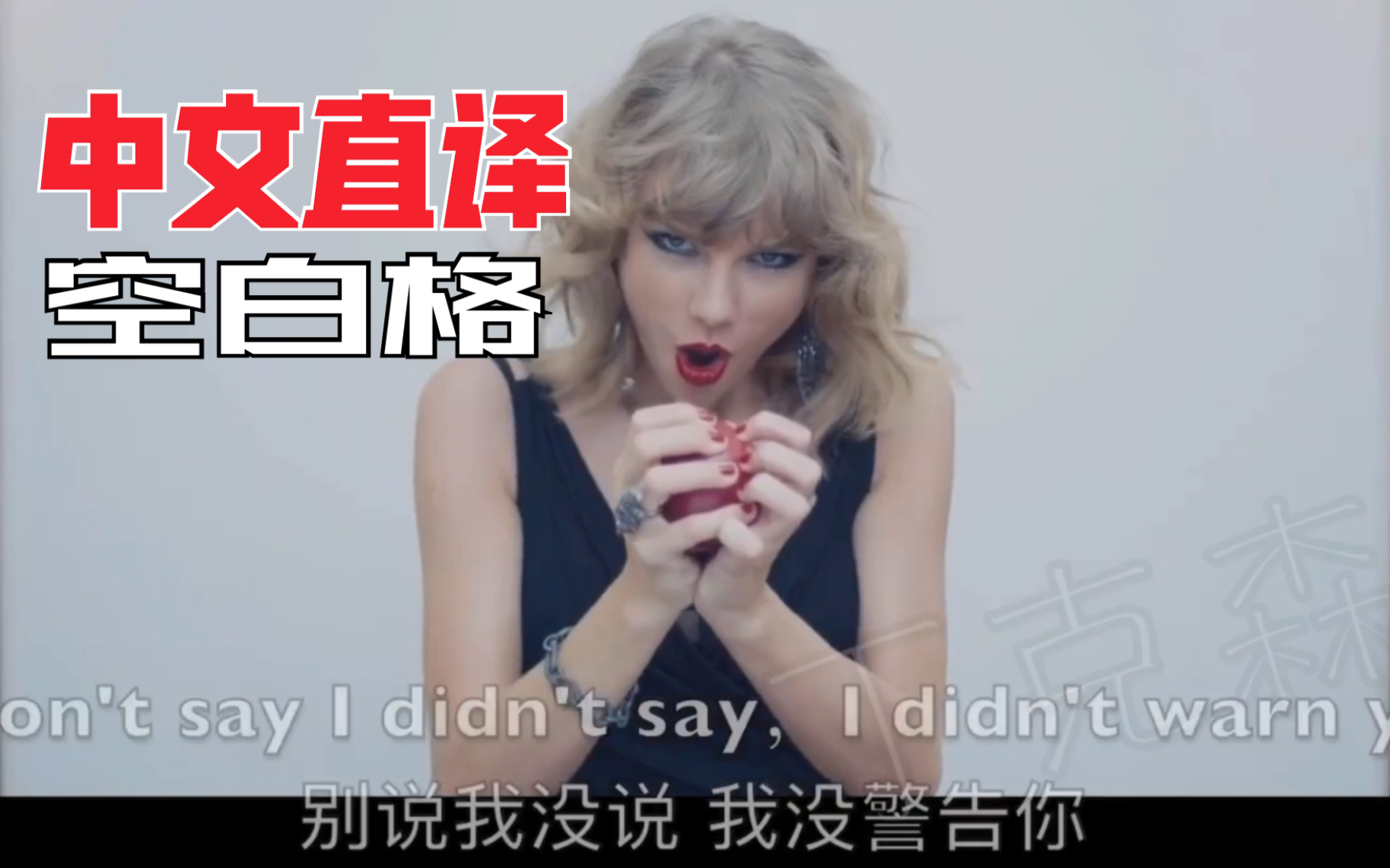 欧美流行中文直译系列taylorswiftblankspace空白格中文版普及计划