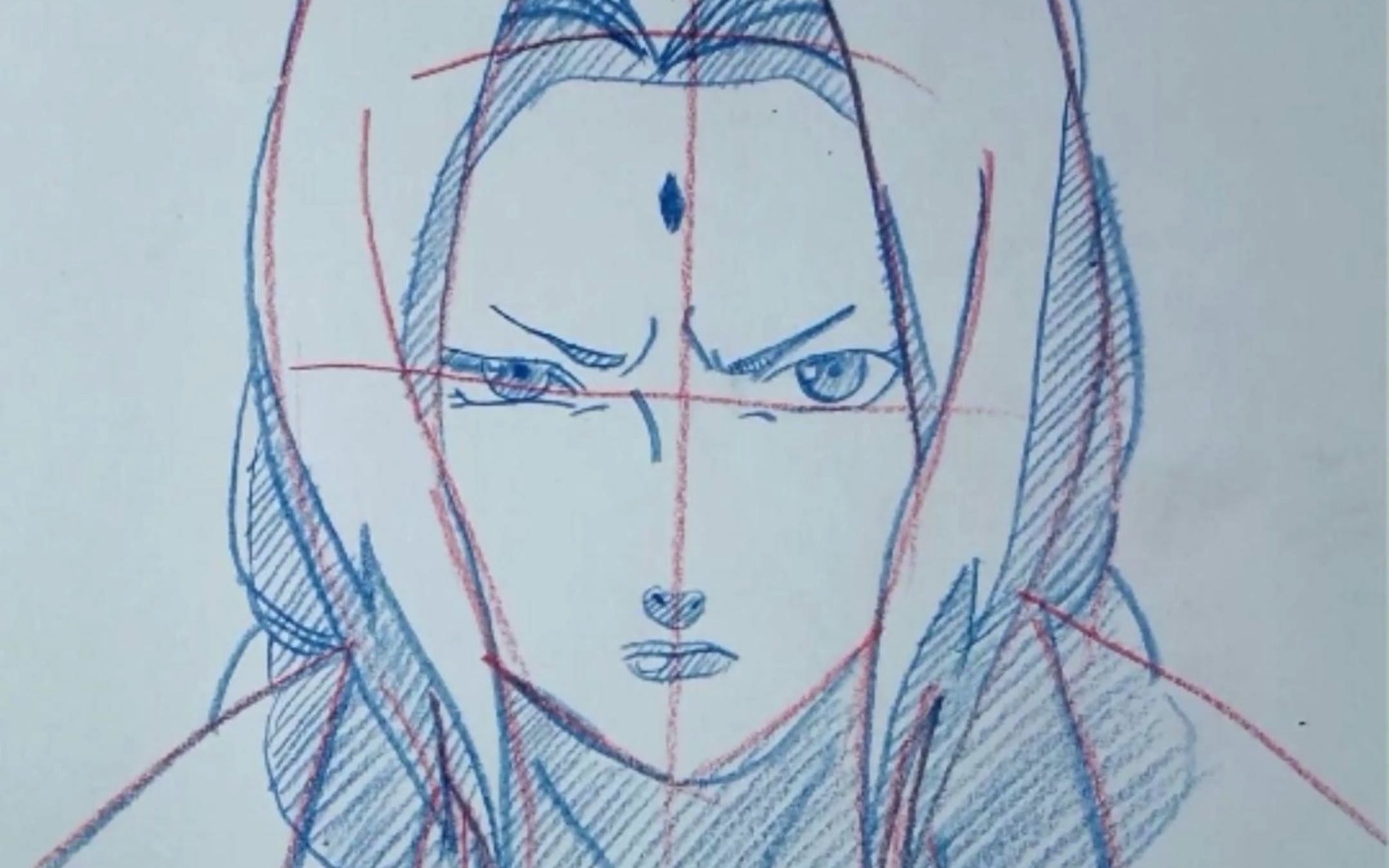 《火影忍者》中纲手的画法步骤图