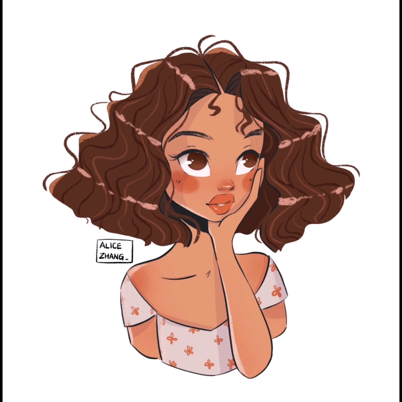 procreate绘画过程分享～欧美风人物插画