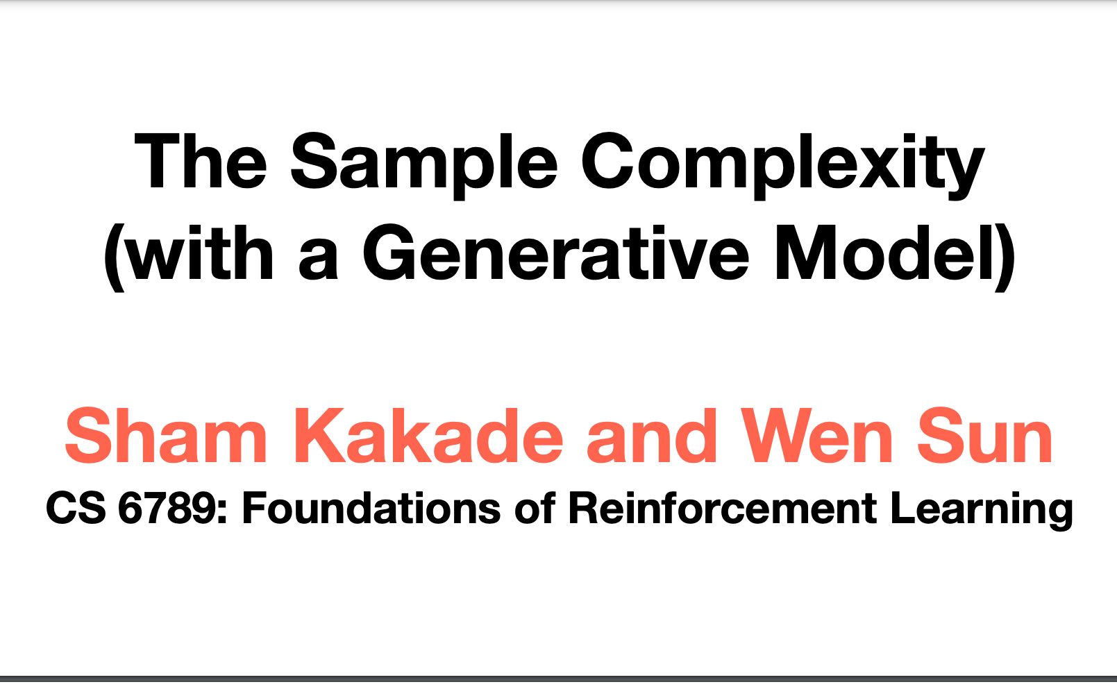 强化学习理论【4】:The sample complexity (with a Generative Model)哔哩哔哩bilibili