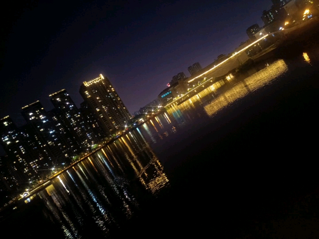 夜景,珠海香山湖公园
