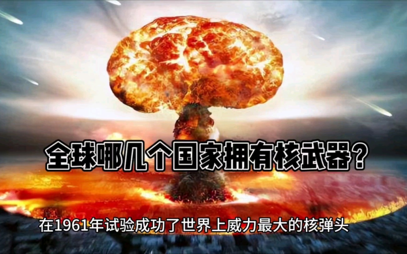 全球哪几个国家拥有核武器?哔哩哔哩bilibili