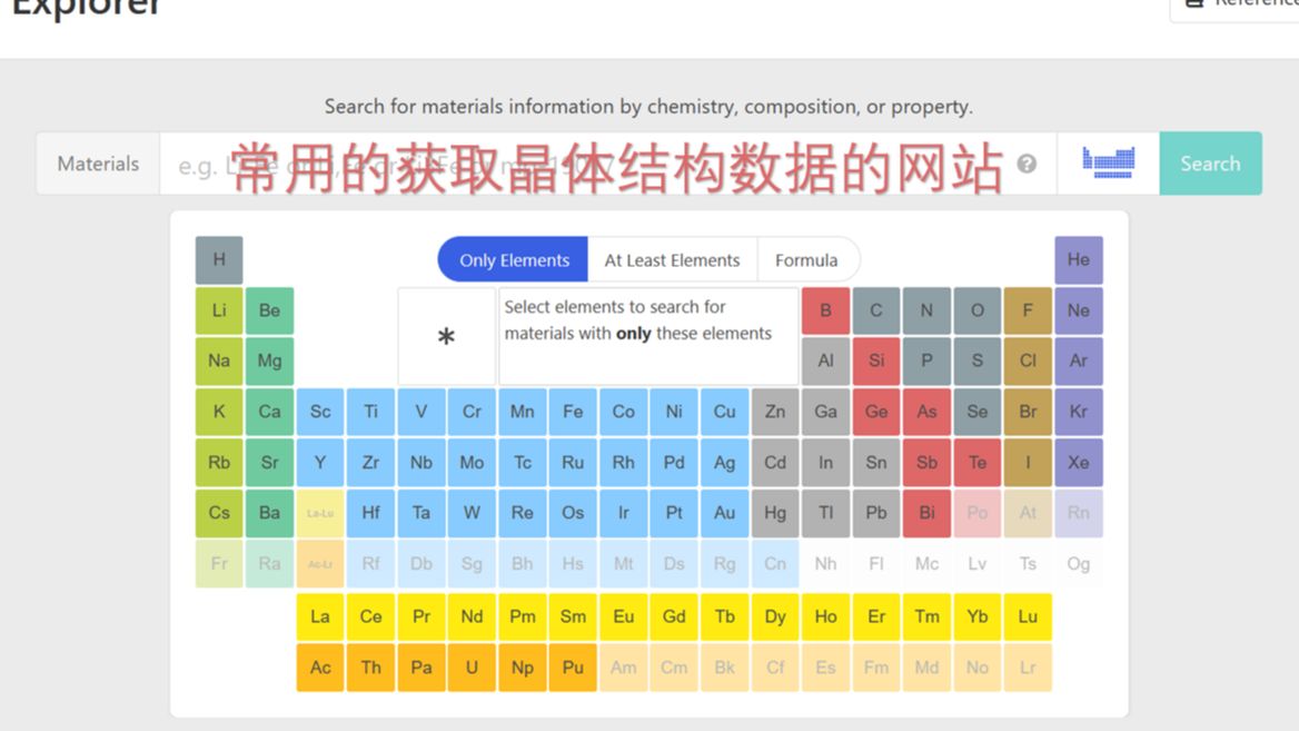 【建议收藏】三个常用的获取晶体结构文件的网站哔哩哔哩bilibili