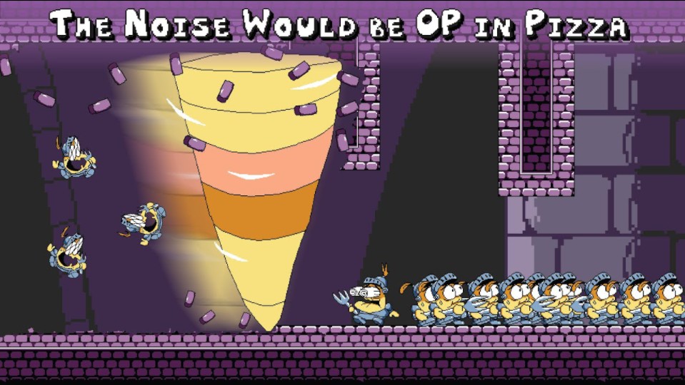 the noise would be op in pizza tower!