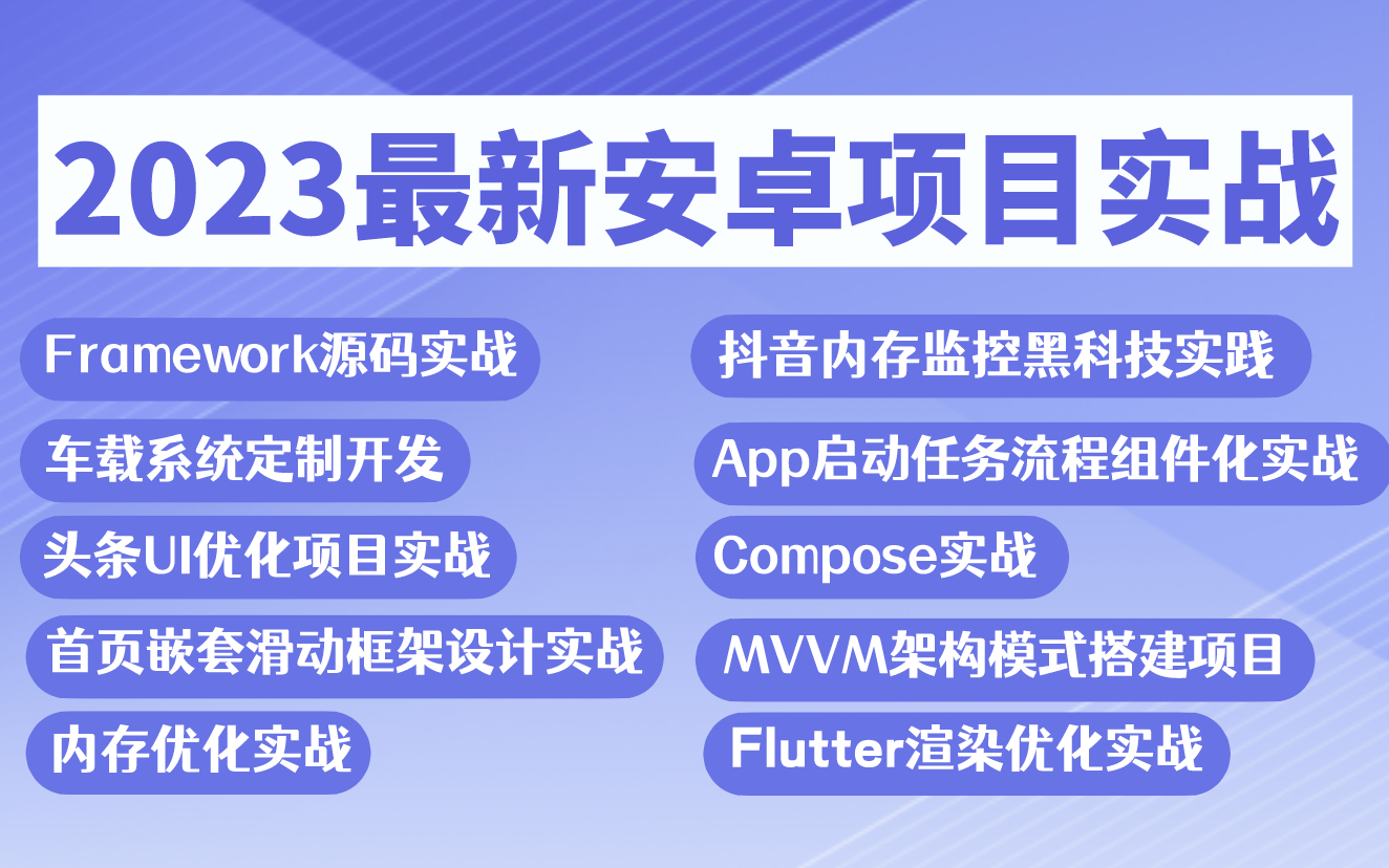 【2023最新安卓项目实战】10个Android实战项目开发详解,一周学会!哔哩哔哩bilibili