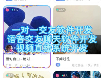 一对一交友app开发,语音交友聊天室源码成品,软件开发,小程序定制,付费聊天 海外多语言社交语音视频源码搭建 视频直播系统成品 软件开源源码快速...