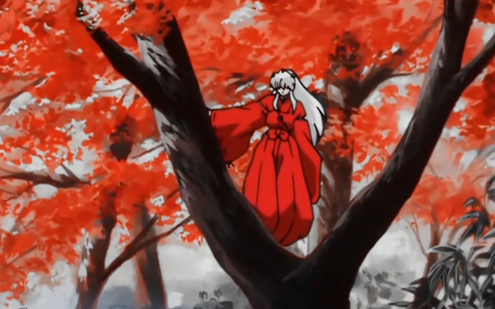 犬夜叉和桔梗的爱情配上那英的默看到一半就哭了