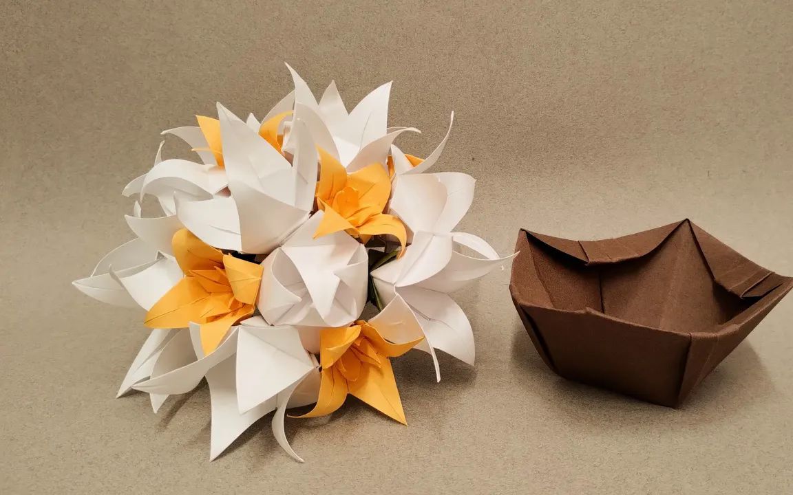 【yara yagi - origami】方形花瓶折纸教程vaso quadrado de origami