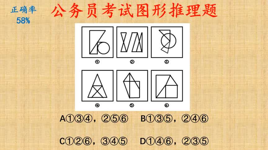 公考图形推理题,就这题干的图二就能帮你排除好几种规律!哔哩哔哩bilibili