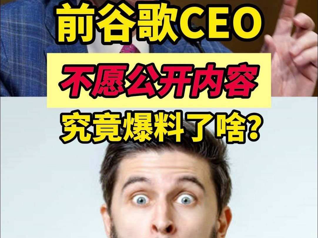 前谷歌CEO的内部演讲爆光哔哩哔哩bilibili