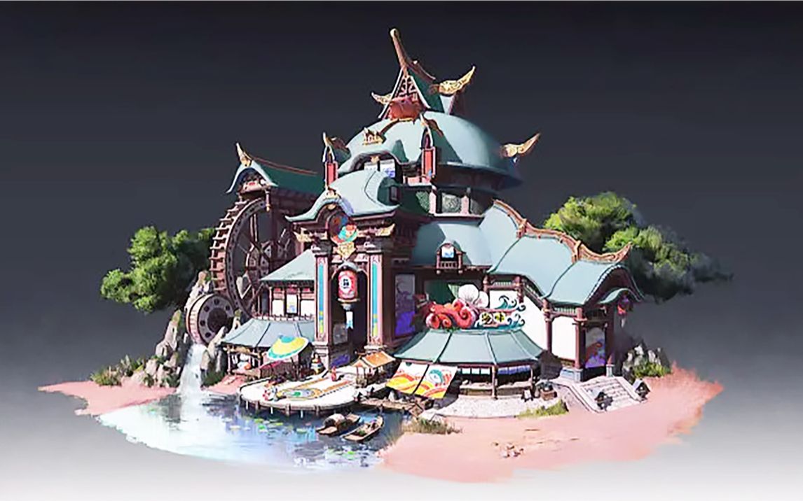 maya场景建模——游戏古风独栋别墅模型制作,次时代场景建模思路讲解
