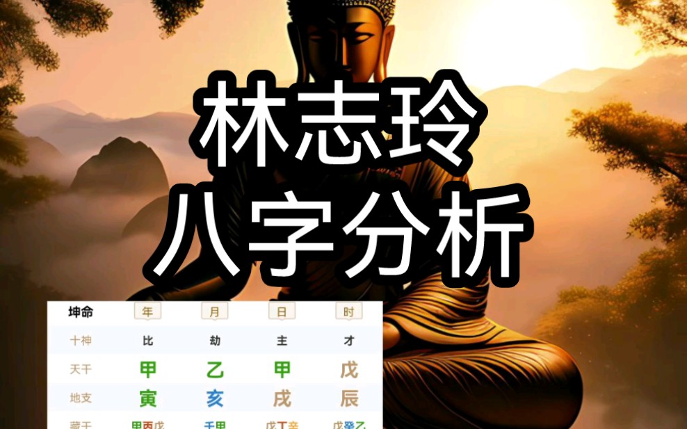 名人八字分析之林志玲哔哩哔哩bilibili