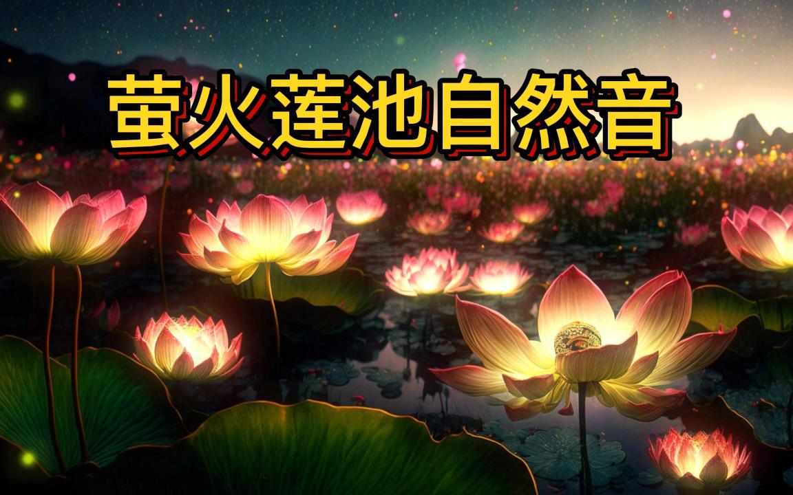 萤火虫 莲花池 自然湖泊 白噪音 安眠 壁纸哔哩哔哩bilibili