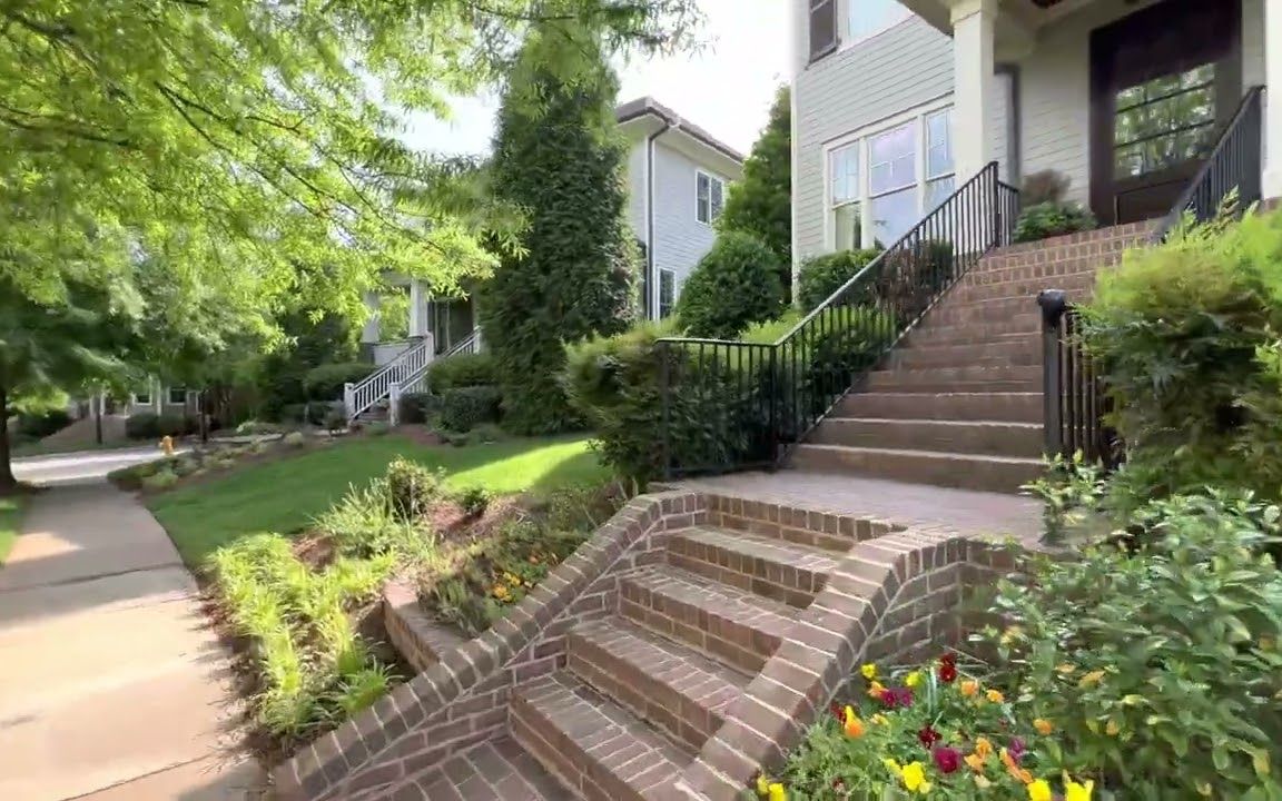 【4k】欣赏别墅住宅区 漫步美国北卡罗来纳州罗利街区