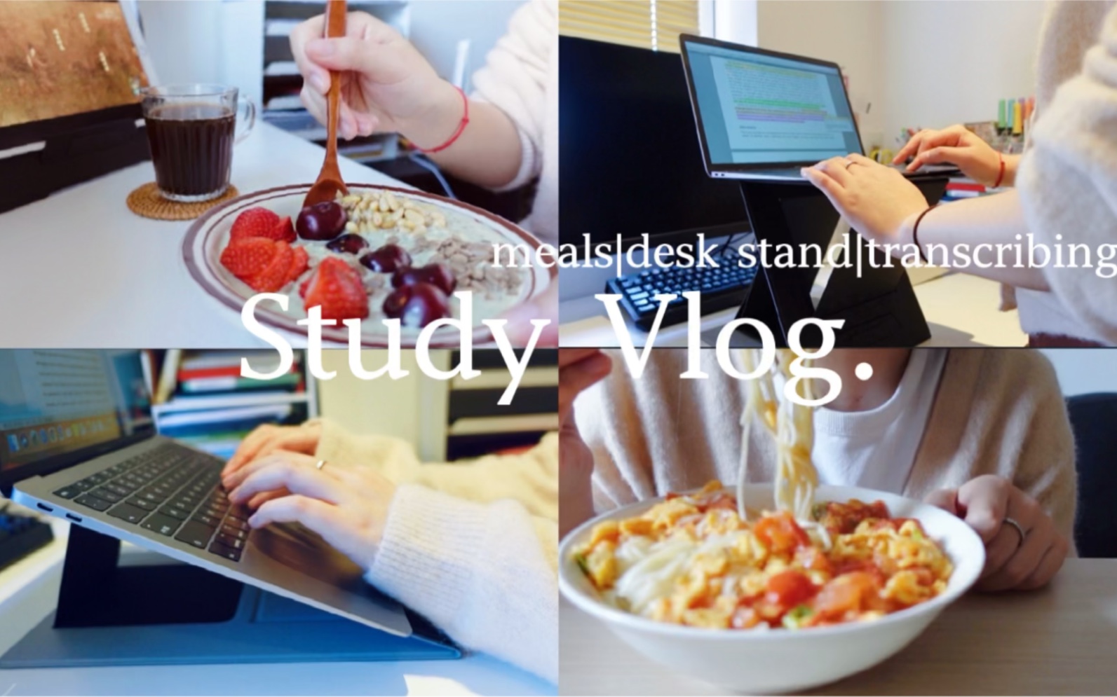 Study Vlog|读博搬砖日常|专注转写四小时哔哩哔哩bilibili