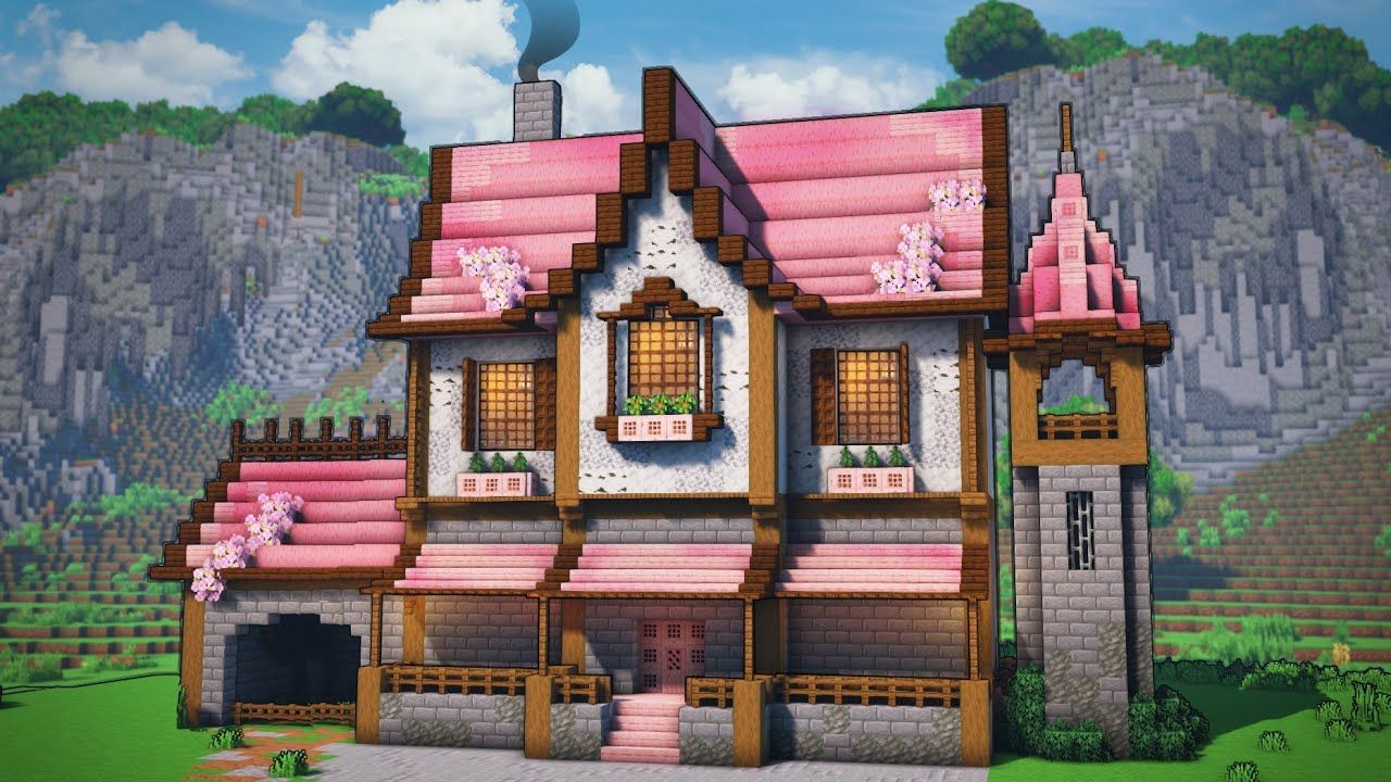 【minecraft】中世纪樱花房屋