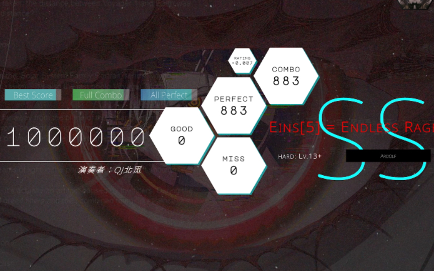 [图]【Hexa Hysteria】Eins[5]=Endless Rage Hard 13+ 满分 AP