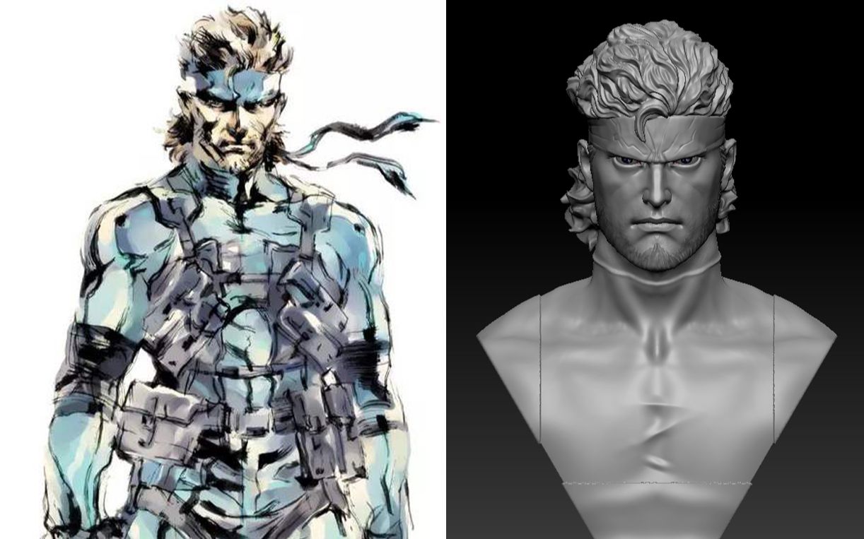 【合金装备】solidsnake 固蛇 自学zbrush一周练习