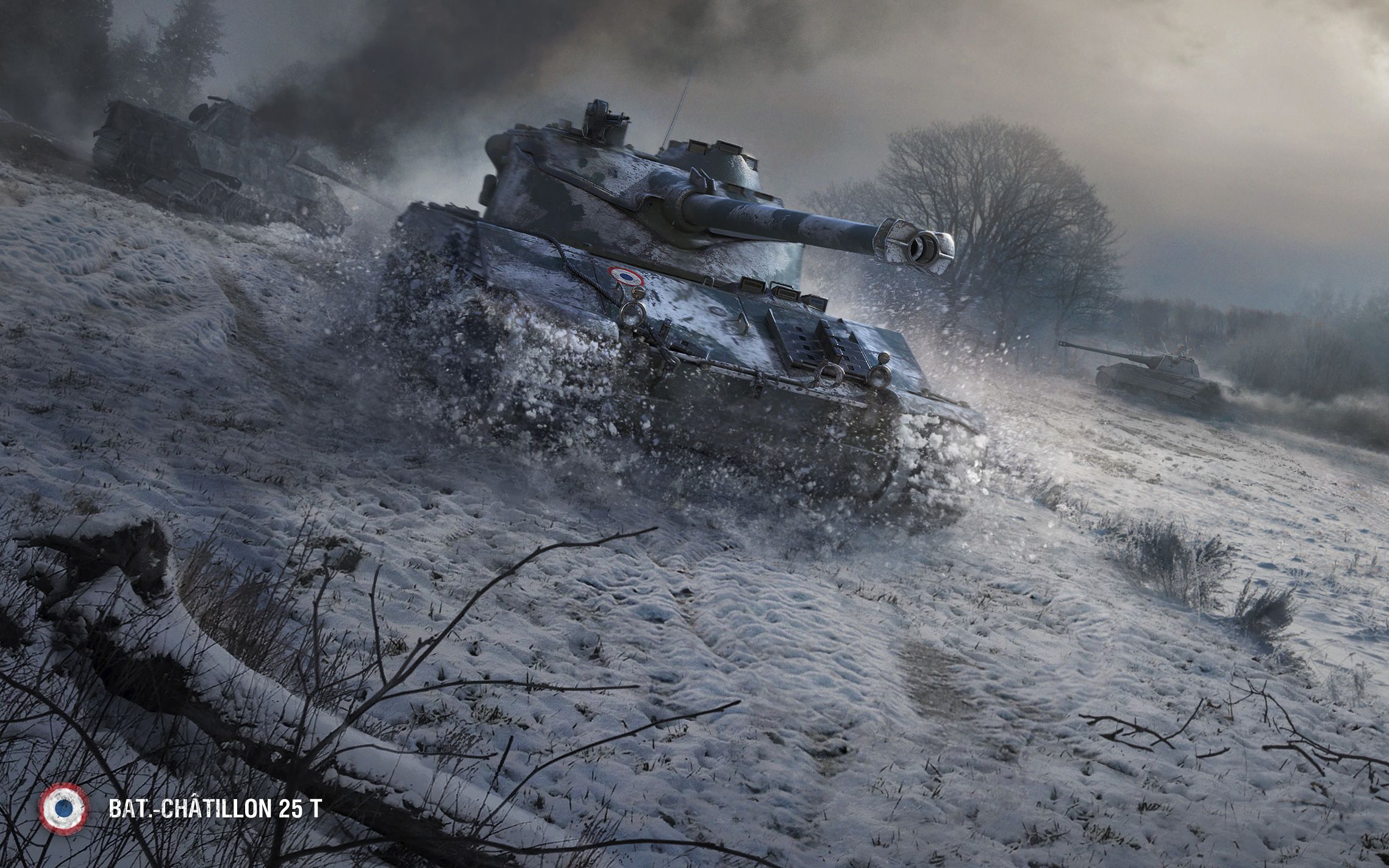 【坦克世界】大战场 查狄伦25t 点打12000 尼德堡