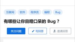 有哪些讓你目瞪口呆的 bug ?