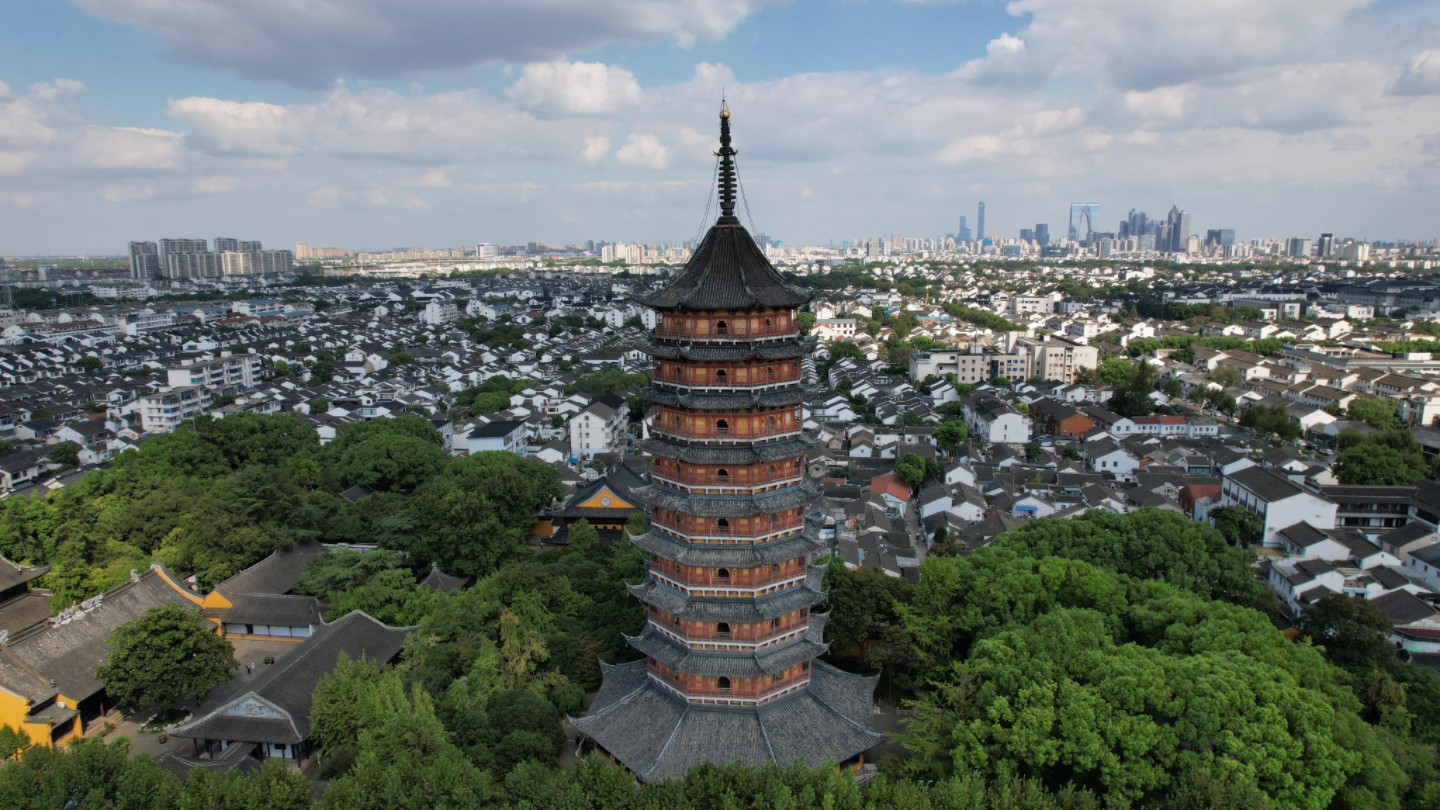 【航拍】【苏州北寺塔】