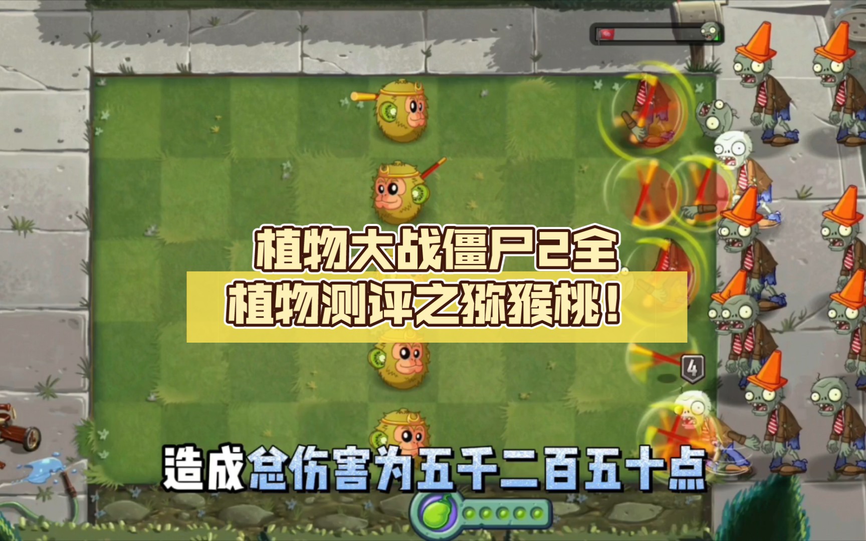 植物大战僵尸2全植物测评之猕猴桃!