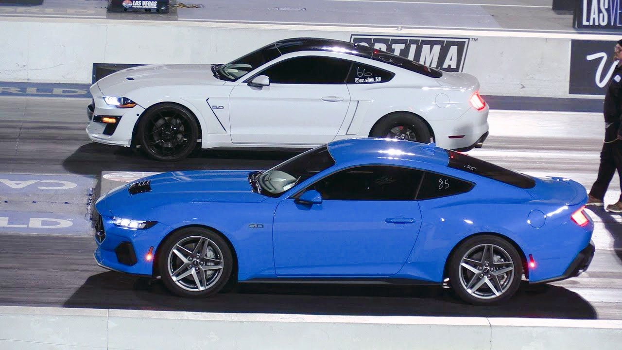 新旧福特野马直线加速赛:2024 Mustang GT vs 2021 Mustang GT哔哩哔哩bilibili