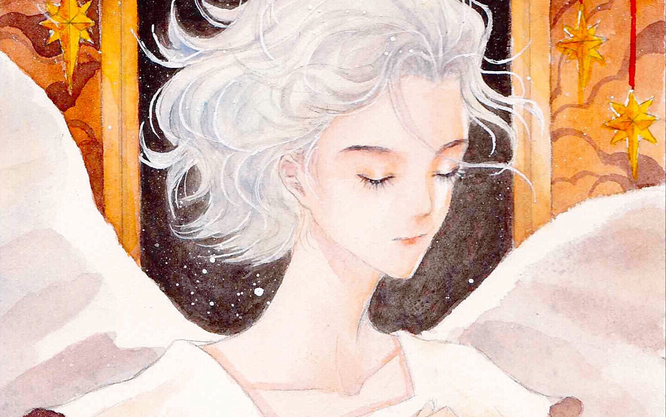 【水彩】原创天使小姐姐的上色过程