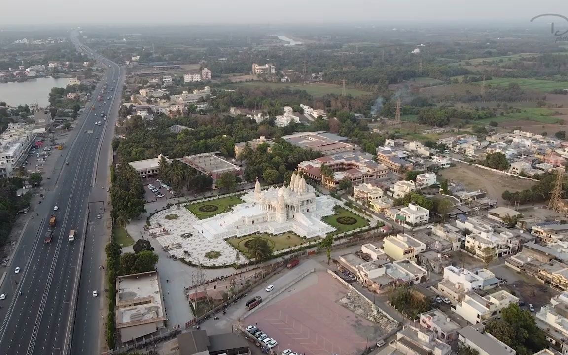 印度古吉拉特邦navsari市航拍,人口30万左右