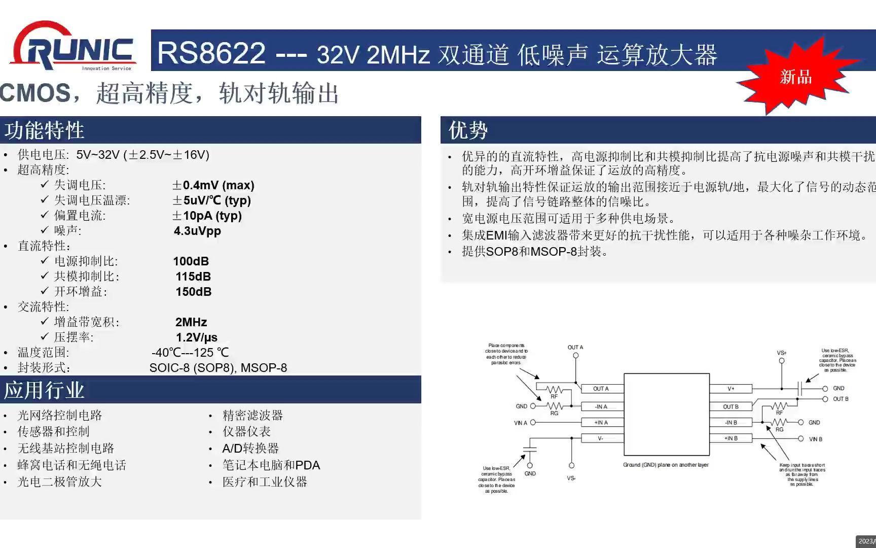 RS862x系列 低噪声 运算放大器介绍哔哩哔哩bilibili