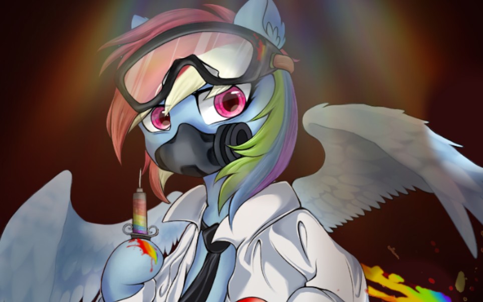 【指绘/mlp】黑暗六同马-经理黛西rainbow factory dash(渣绘)_哔哩