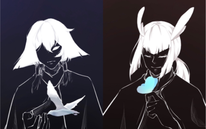 【菇鸟】画了绝美菇菇和白鸟