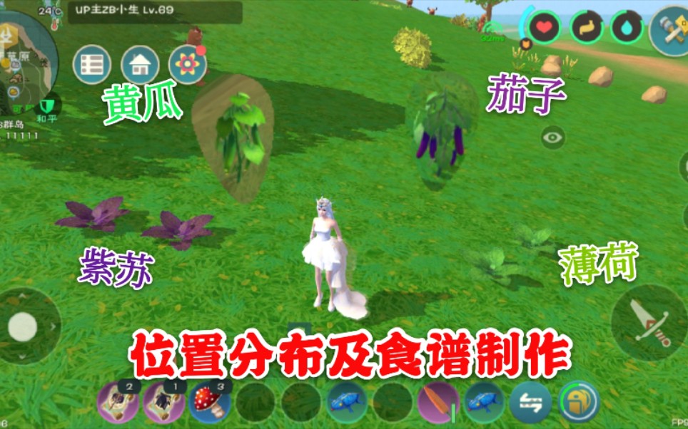 创造与魔法:新植物黄瓜,茄子,紫苏,薄荷位置分布及食谱制作.