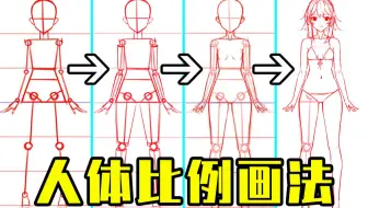 拯救人体废！零基础也能学会的人体比例万能公式！【轻微课 一看就绘-780期】