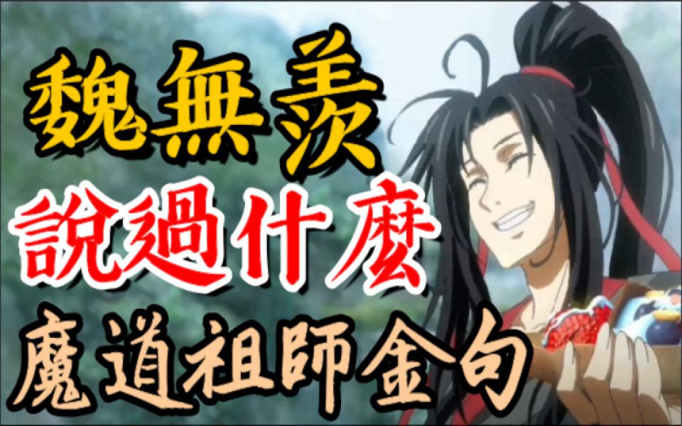 魔道祖师经典台词!魏婴魏无羡你不可不知道的经典台词!哔哩哔哩bilibili